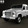 Land Rover Defender 130 Double Cab Chassis 2011 3d model