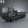 MAN TGS Flatbed Crane Truck 2012 3d model