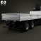MAN TGS Flatbed Crane Truck 2012 3d model