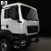 MAN TGS Flatbed Crane Truck 2012 3d model