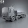MAN TGS Flatbed Crane Truck 2012 3d model
