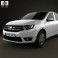 Dacia Logan II sedan 2013 3d model