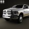 Dodge Ram 3500 Crew Cab Dually Laramie 8-foot Box 2012 3d model