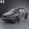 Fiat Strada Long Cab Working 2012 3d model
