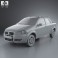 Fiat Strada Long Cab Working 2012 3d model