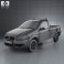Fiat Strada Short Cab Working 2012 3d model