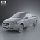 Fiat Strada Short Cab Working 2012 3d model
