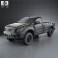 Ford Ranger Single Cab 2012 3d model