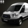 Ford Transit Panel Van LWB 2012 3d model
