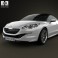 Peugeot RCZ coupe 2013 3d model
