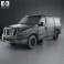 Nissan NV Passenger Van Standard Roof 2013 3d model