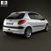 Peugeot 206 hatchback 3-door 2005 3d model