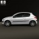 Peugeot 206 hatchback 3-door 2005 3d model