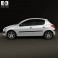 Peugeot 206 hatchback 5-door 2005 3d model