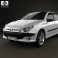 Peugeot 206 sedan 2010 3d model