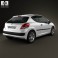 Peugeot 207 hatchback 3-door 2012 3d model