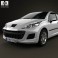 Peugeot 207 hatchback 3-door 2012 3d model