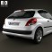 Peugeot 207 hatchback 3-door 2012 3d model