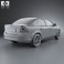 Ford Focus sedan 2008 3d model