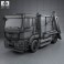 MAN TGS Skip Loader Truck 2012 3d model