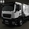 MAN TGS Skip Loader Truck 2012 3d model