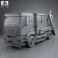 MAN TGS Skip Loader Truck 2012 3d model