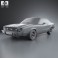 Ford Mustang coupe 1974 3d model