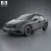 Honda Civic sedan with HQ interior 2012 3d model