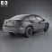 Honda Civic sedan with HQ interior 2012 3d model