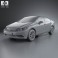 Honda Civic sedan with HQ interior 2012 3d model