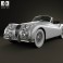 Jaguar XK 140 convertible with HQ interior 1954 3d model