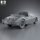 Jaguar XK 140 convertible with HQ interior 1954 3d model
