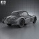 Jaguar XK 140 coupe with HQ interior 1954 3d model