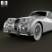 Jaguar XK 140 coupe with HQ interior 1954 3d model