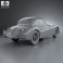 Jaguar XK 140 coupe with HQ interior 1954 3d model