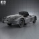 Jaguar XK 140 roadster with HQ interior 1954 3d model