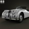 Jaguar XK 140 roadster with HQ interior 1954 3d model