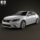 Lexus GS F Sport hybrid (L10) with HQ interior 2012 3d model