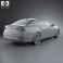 Lexus GS F Sport hybrid (L10) with HQ interior 2012 3d model