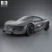 Renault DeZir with HQ interior 2012 3d model