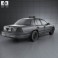 Ford Crown Victoria New York Taxi 2005 3d model