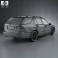 Saab 9-5 Aero wagon 2005 3d model