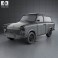 Trabant 601 Kombi 1965 3d model