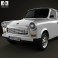Trabant 601 Kombi 1965 3d model