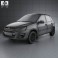 Lada Kalina 2 hatchback 2013 3d model