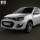Lada Kalina 2 hatchback 2013 3d model