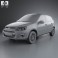 Lada Kalina 2 hatchback 2013 3d model
