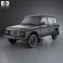 Lada Niva 4×4 2131 2012 3d model