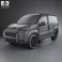 Citroen Nemo Panel Van 2011 3d model