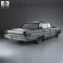 Ford Galaxie 500 4-door hardtop 1963 3d model